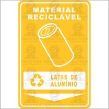 Material reciclável - Latas de alumínio 